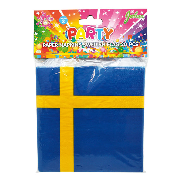 40-Pack - Sverige Servetter - Svenska Flaggan / Flagga