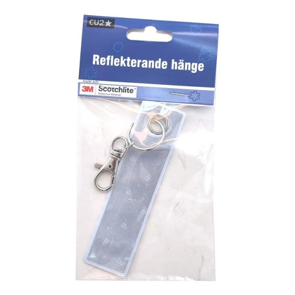 Reflexhänge Band / Nyckelring med Reflex - Häng på dragkedjan Silver