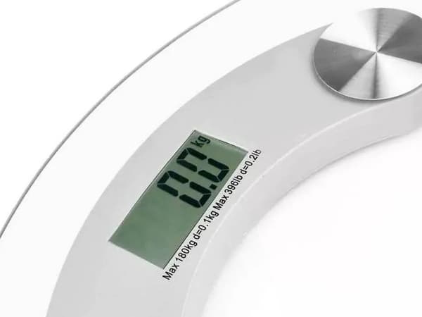 Badrumsvåg 180 kg - Glasvåg med LCD-display
