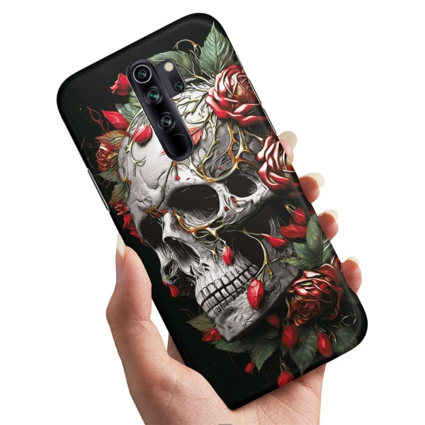 Xiaomi Redmi Note 8 Pro - Deksel/Mobildeksel Skull Roses