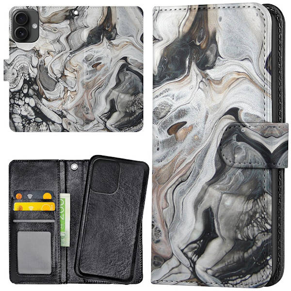 iPhone 16 Plus - Lommebok Deksel Marmor