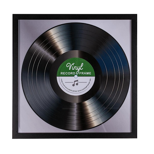 LP-ram för Vinylskiva - Record Album Frame - Glasfront - 32x32cm Black 3-Pack