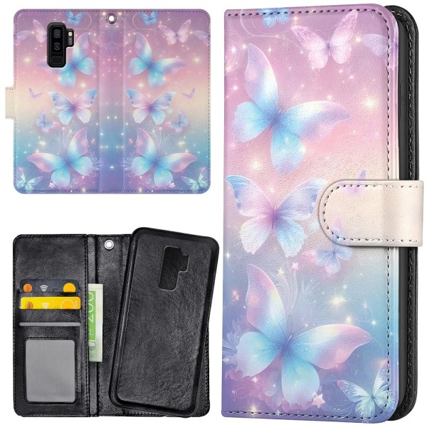 Samsung Galaxy S9 Plus - Plånboksfodral/Skal Butterflies