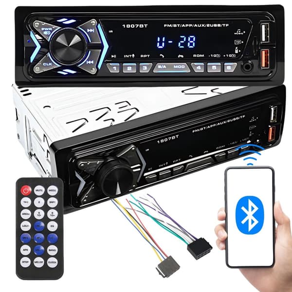 Bluetooth Bilradio 1 DIN - USB AUX SD