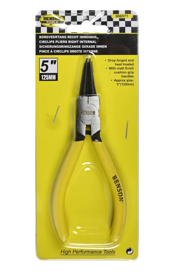 Seegerringstång 125 mm rak invändig