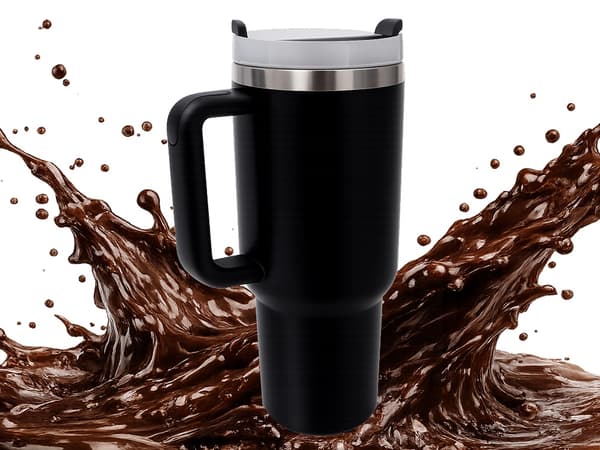 Termosmugg 1.2 L med sugrör Black