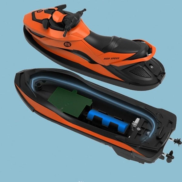 Radiostyrd Racing Båt / RC Motorbåt - Radiostyrt Svart