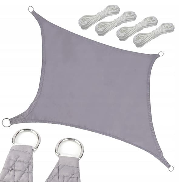 Solseil med UV-Beskyttelse til Uteplass - 4x3 m Grey