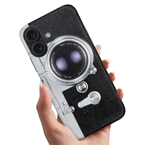 iPhone 16 Plus - Deksel/Mobildeksel Retro Kamera