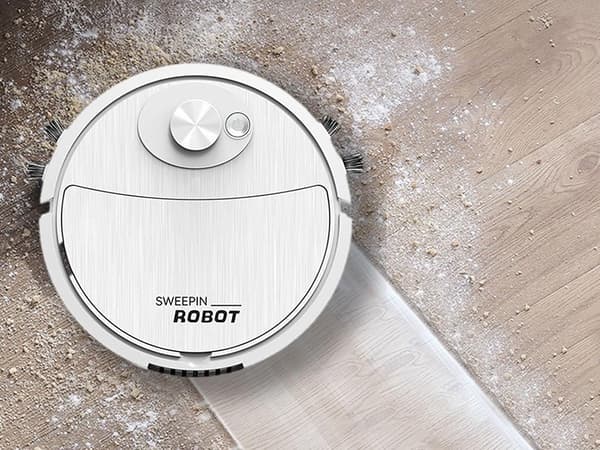 Städrobot elektrisk dammsugare sladdlös borste Vit