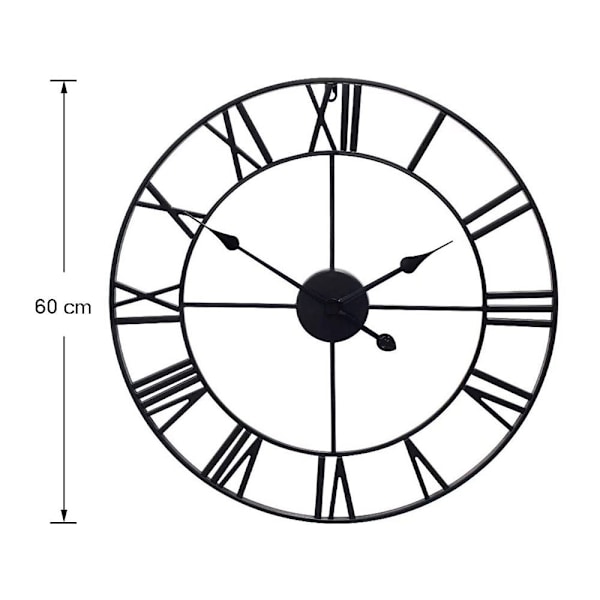 Kello / Seinäkaello - Roomalaiset Numerot - 60cm