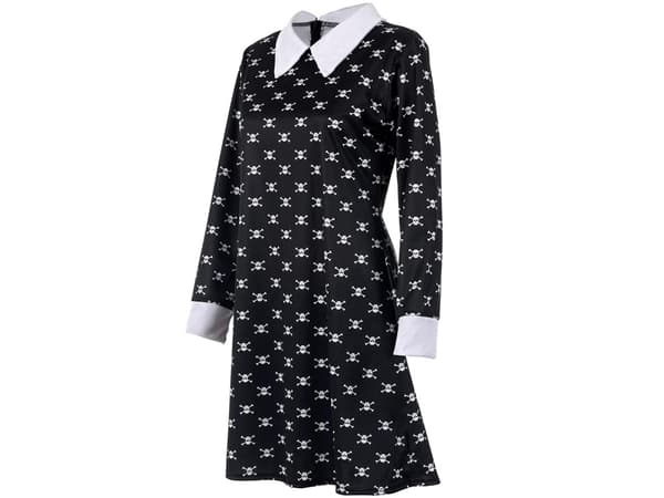 Klänning Wednesday Addams kostym barn halloween förklädnad 135