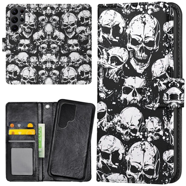 Samsung Galaxy S22 Ultra - Mobilcover/Etui Cover Skulls