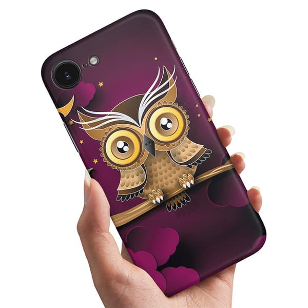 Cover / Mobilcover til iPhone 16e / 17e - Lysbrun Ugle
