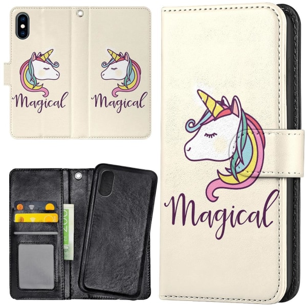iPhone X/XS - Plånboksfodral/Skal Magisk Ponny