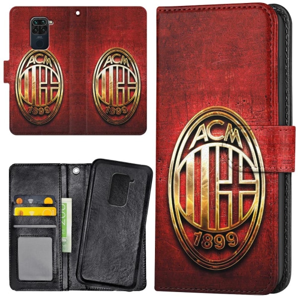 Xiaomi Redmi Note 9 - Mobilcover/Etui Cover A.C Milan Multicolor