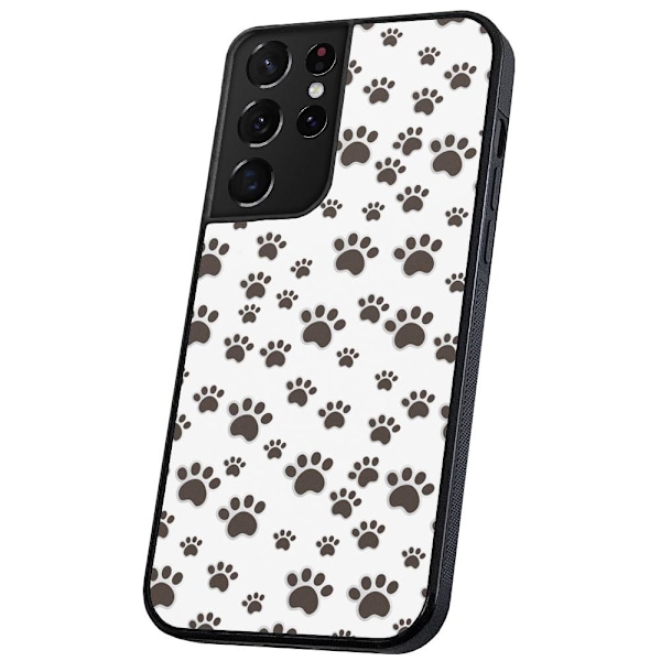 Samsung Galaxy S21 Ultra - Skal/Mobilskal Paw Pattern