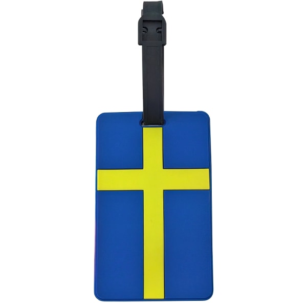 Bagagemærke / Bagageskilt - Sveriges Flag - Til kuffert Blue 1-Pack