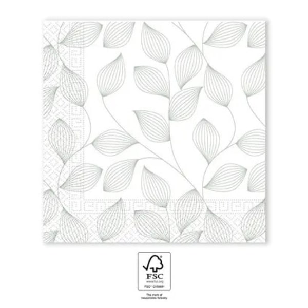 Blomma Gråblad Servett 20 st 33x33 cm FSC