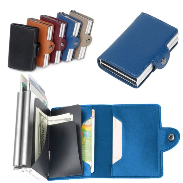 Kortholder Pop-Up / Lommebok 14 kort - RFID-beskyttelse - Mørkeblå Dark blue
