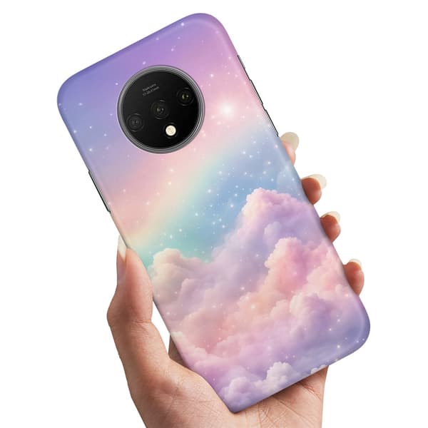 Cover / Mobilcover til OnePlus 7T - Rainbow Clouds