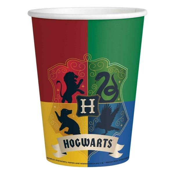 Harry Potter hus pappersmuggar 8 stycken 250 ml