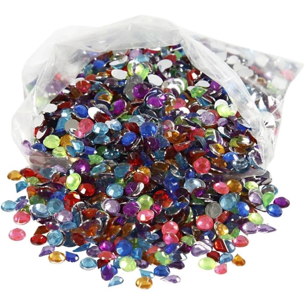 3000-Pack - Rhinestones / Strass - 5 mm multifärg