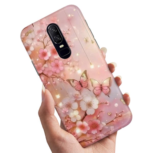 Deksel / Mobildeksel til OnePlus 7 - Flowers & Butterflies