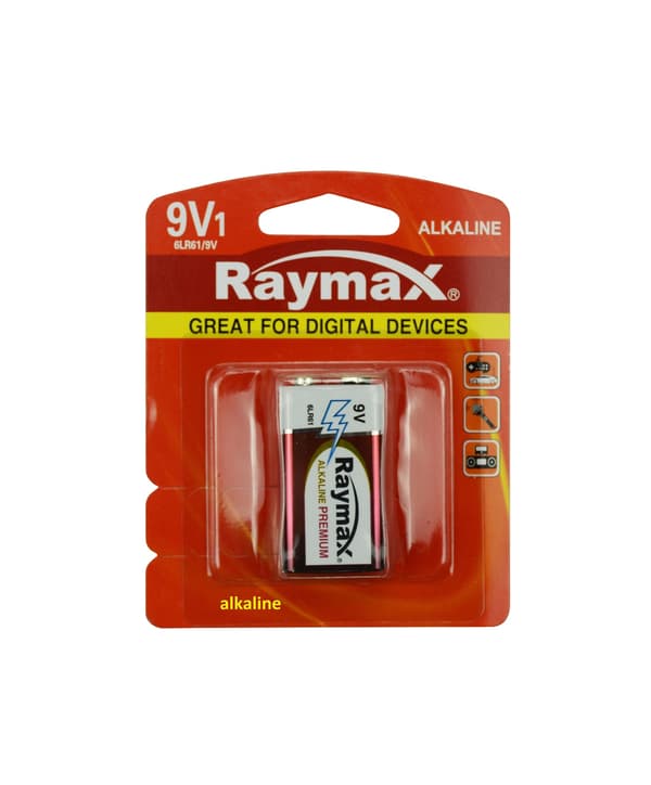 Batteri Raymax 9V 6LR61 alkaliskt