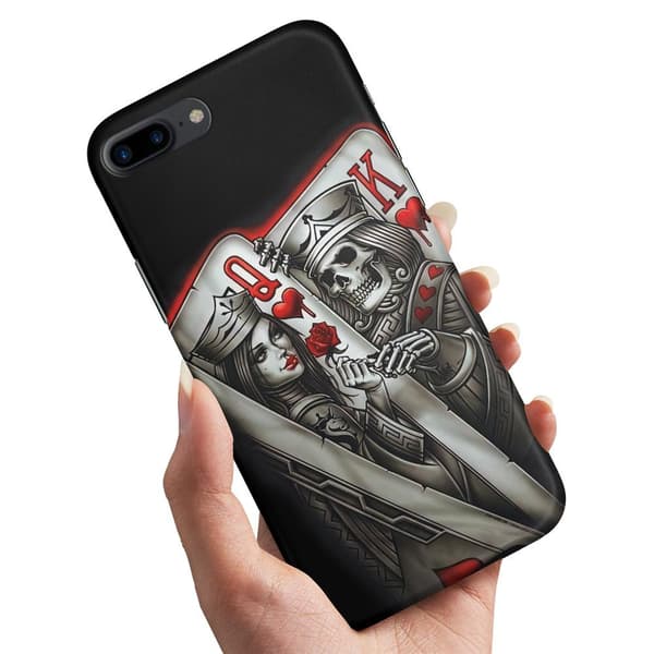 Deksel / Mobildeksel til iPhone 7 / 8 Plus - King Queen Kortstokk