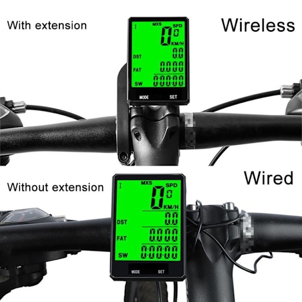 Cykelcomputer / Hastighedsmåler til Cykel Black