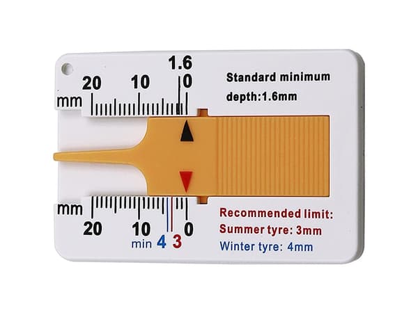 Dækmønsterdybdemåler til Bil og MC - 0-20 mm