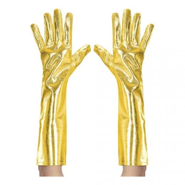Långa Handskar - Guldmetallic