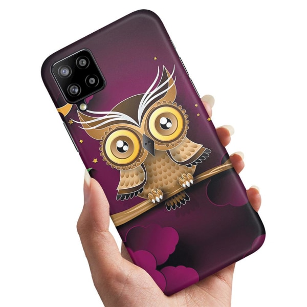 Samsung Galaxy A12 - Cover/Mobilcover Lysbrun Ugle