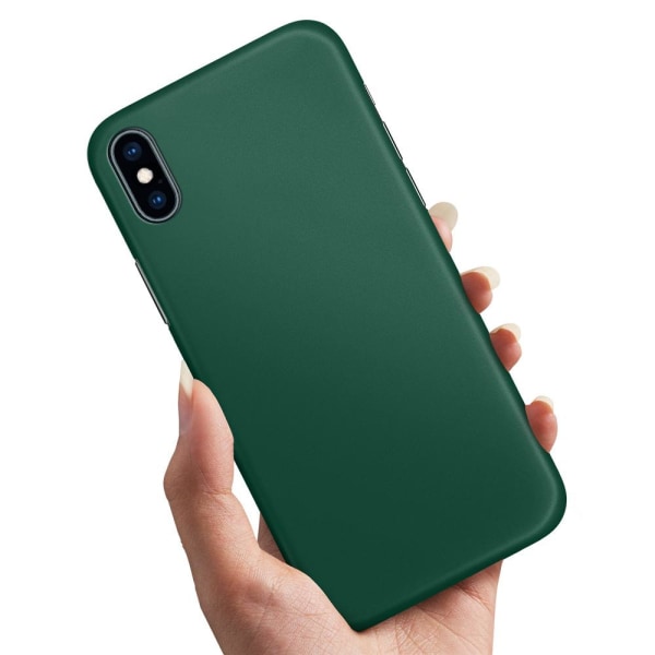 iPhone XS Max - Kuoret/Suojakuori Tummanvihreä Dark green