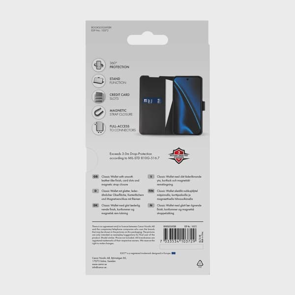 X2O Classic Wallet Plånboksfodral Samsung Galaxy S26 FE Svart