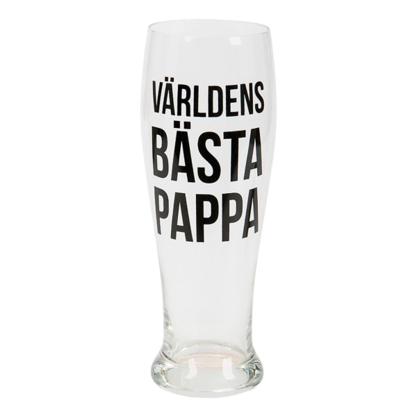 Ölglas Världens Bästa Pappa - 568ml - Fars dag Transparent