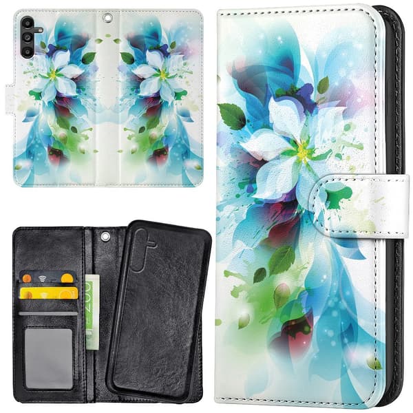 Samsung Galaxy S25 - Plånboksfodral/Skal Blomma