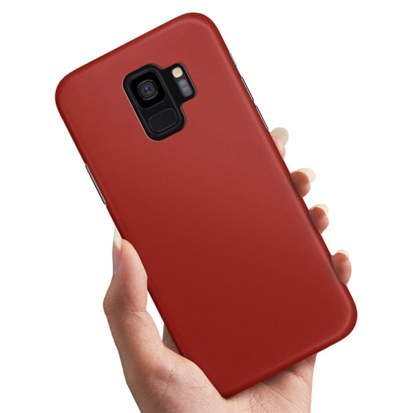 Samsung Galaxy S9 - Skal/Mobilskal Mörkröd Mörkröd
