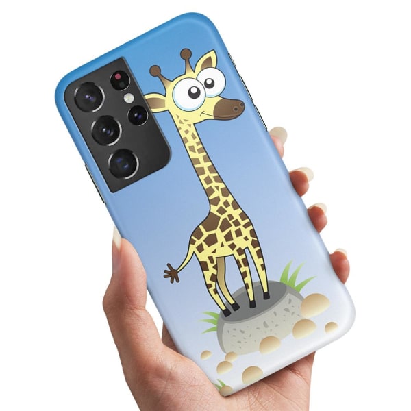 Samsung Galaxy S21 Ultra - Cover/Mobilcover Tegnet Giraf