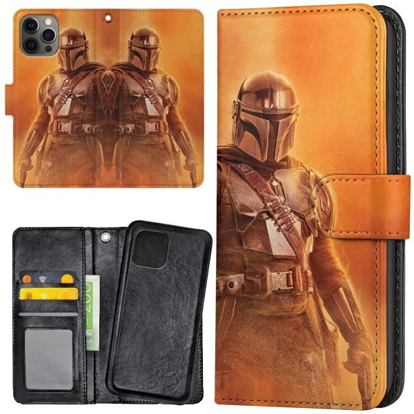 iPhone 12 Pro Max - Plånboksfodral/Skal Mandalorian Star Wars