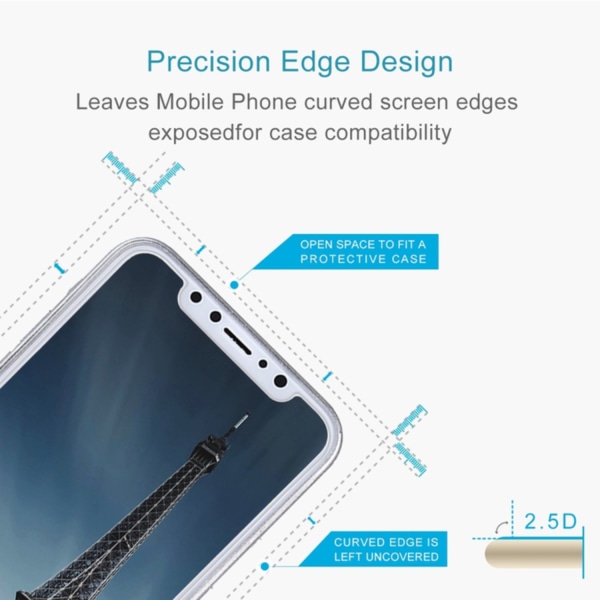 2 kpl iPhone X/XS - Näytönsuoja karkaistua lasia Transparent