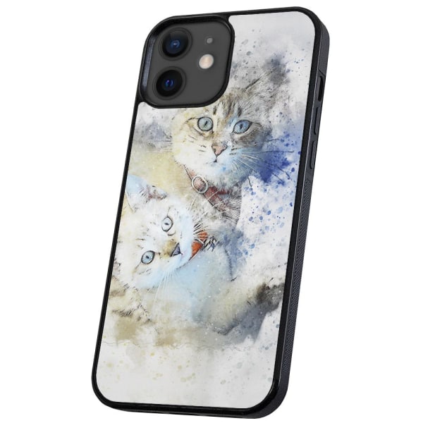 iPhone 12/12 Pro - Skal/Mobilskal Katter multifärg