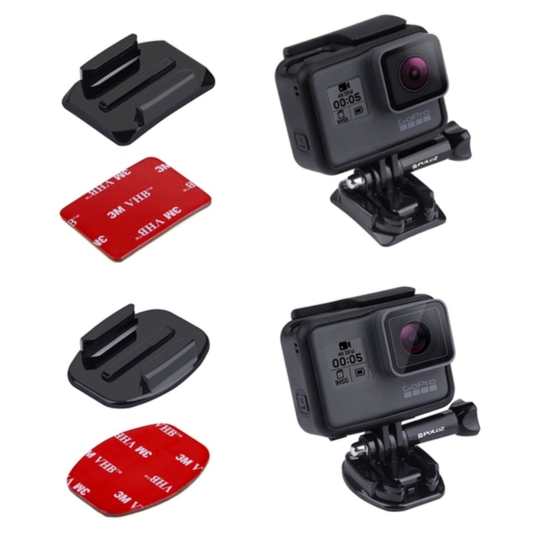 4 pakkauksen GoPro itseliimautuvat kiinnikkeet - kypärille Black