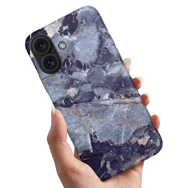 Cover / Mobilcover til iPhone 16 Plus - Marmor
