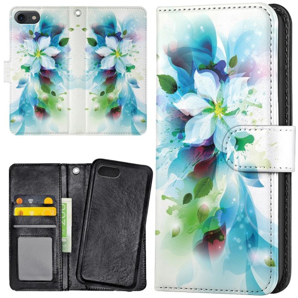 iPhone 6/6s Plus - Lommebok Deksel Blomst
