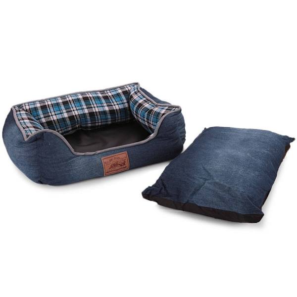 Kattbädd / Hundbädd - Sovplats för katter & hundar DarkBlue M
