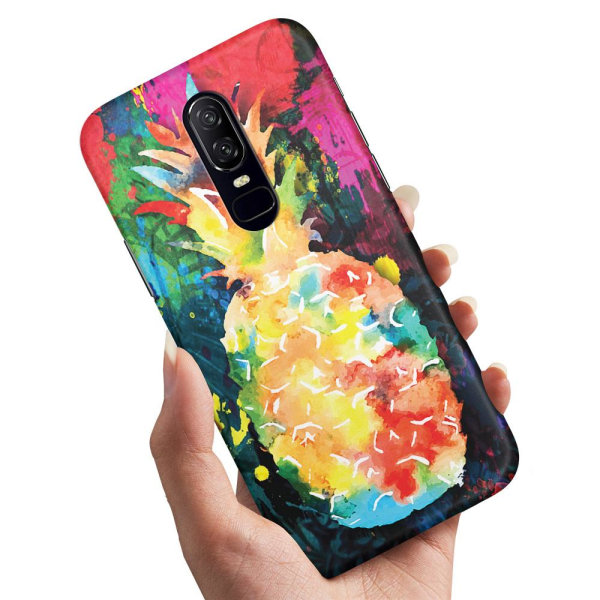 OnePlus 7 Pro - Skal/Mobilskal Regnbåg Ananas