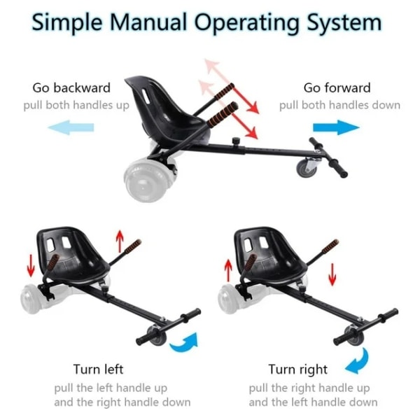 Hoverkart - Sits till Hoverboard - Vagn - med Justering
