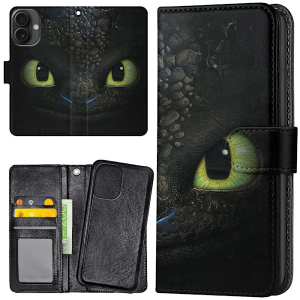 iPhone 16 - Plånboksfodral/Skal Toothless